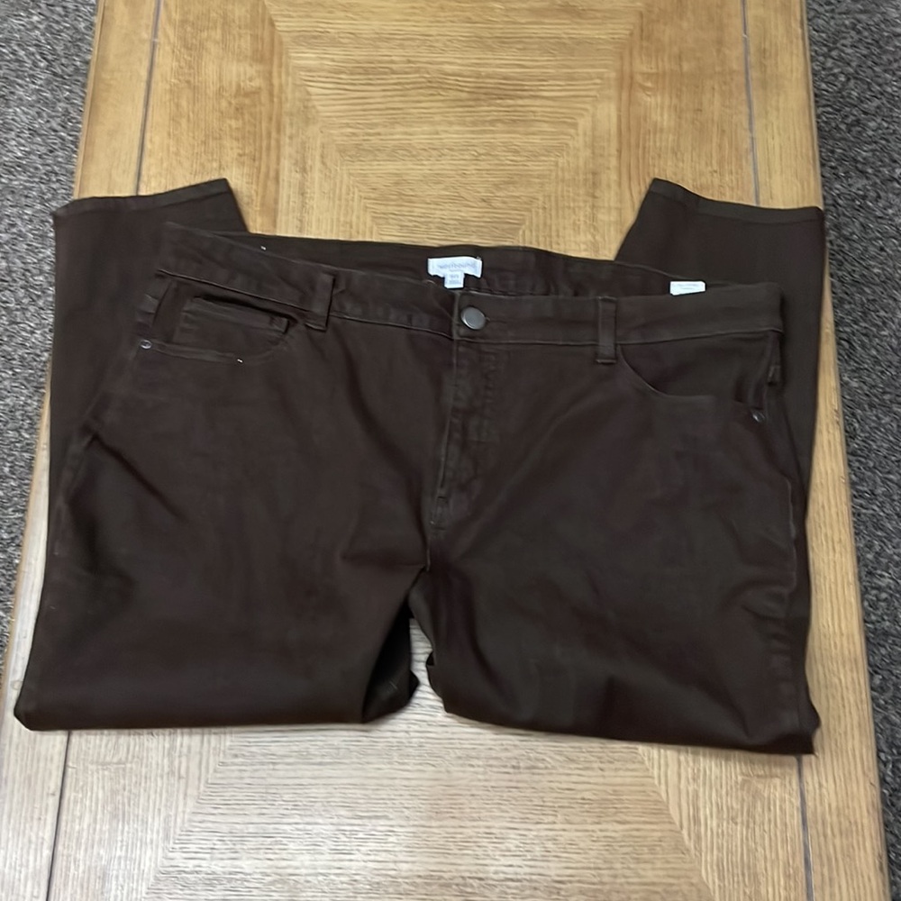 NWOT Westbound Size 3x short (petite) brown denim pants